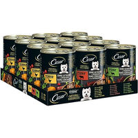 Produktbild von Cesar Natural Goodness Nassfutter für erwachsene Hunde Multipack 12 x 400 g Getreidefrei Pastete mit Huhn Fisch und Truthahn - 12 x 400 g