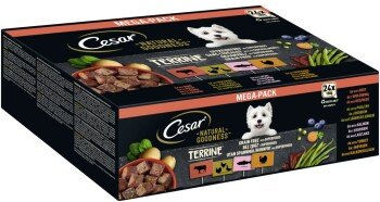 Cesar Natural Goodness Premium Hunde Nassfutter Getreidefrei Multipack 24 x 100g Schalen mit Rind Geflügel Lachs und Truthahn - 24 x 100 g – Bild 1 von 13