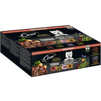 Produktbild von Cesar Natural Goodness Premium Hunde Nassfutter Getreidefrei Multipack 24 x 100g Schalen mit Rind Geflügel Lachs und Truthahn - 24 x 100 g