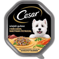 Produktbild von Cesar Ragout Nassfutter für ausgewachsene Hunde mit Geflügel und Huhn, getreidefrei, 6 x 150g Schalen - 6 x 150 g