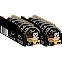 Produktbild von Cesar Schale Garten-Terrine Geflügel mit Gemüse und Reis Nassfutter für Hunde Adult 14 x 150g