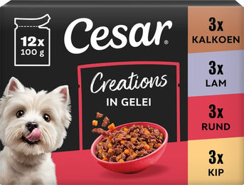 Cesar Selectie Hundefutter Stückchen in Gelee Huhn und Rind 12 x 100 g – Bild 1 von 2