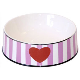 Produktbild von Chacco Futternapf Pink Heart aus Porzellan Größe S 0,125 Liter