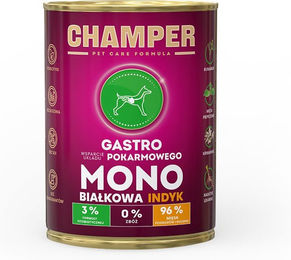 Produktbild von CHAMPER Gastro Monoprotein Hundefutter Truthahn Stückchen in Sauce 400 g
