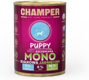 Produktbild von CHAMPER Welpenfutter Lamm Monoprotein Stückchen in Sauce 400 g - 400 g