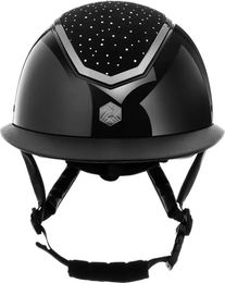 Charles Owen Kylo Reithelm Crystal Wide Peak Schwarz glänzend/Chrom 55–58 cm – Bild 1 von 1