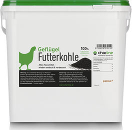 Produktbild von CharLine Futterkohle-Granulat zur Verdauungshilfe für Geflügel 4 kg
