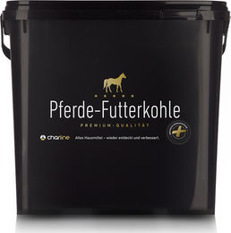 Produktbild von CharLine Futterkohle Pellets für Pferde zur Unterstützung von Verdauung und Stoffwechsel 5 kg