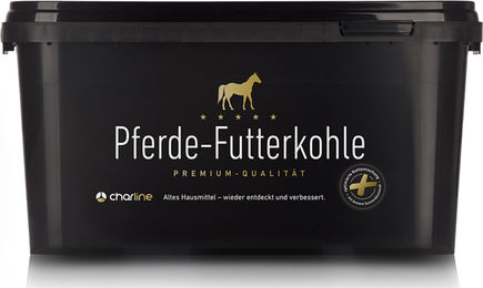 Produktbild von CharLine Futterkohle Pellets zur Verdauungshilfe für Pferde 2,5 kg