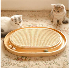 CheerPals 2-in-1 Kratzbrett für Katzen aus Sisal und massivem Kiefernholz mit Katzenminzekugeln – Bild 1 von 5