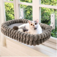 Produktbild von CheerPals Tierbett Fensterliege faltbare Hängematte aus Polyester für Katzen und kleine Hunde bis 18kg
