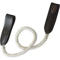 Produktbild von Chetak Stirnband mit Crystal-Kette für Pferde in Schwarz und Silber mit Metallbesatz Größe M
