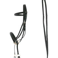 Produktbild von Chetak Zaumzeug Clencher Croisé für Ponys aus Gummi in Braun oder Schwarz