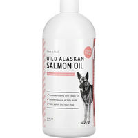 Produktbild von Chew + Heal Wildes Alaska-Lachsöl als Haut-Fell-Supplement für Hunde 946 ml