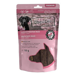 Chewies Fleischstreifen Maxi Lamm - Getrocknete Hundesnacks - 150 g - Hypoallergen & Getreidefrei – Bild 1 von 4