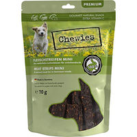 Produktbild von Chewies Fleischstreifen MINI Hundeleckerli aus 100 % Kaninchenfleisch, getrocknete Kaninchen-Sticks für kleine Hunde, monoproteinisch und ohne Konservierungsstoffe, 70 g - 70 g