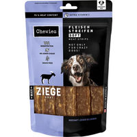 Produktbild von Chewies Fleischstreifen Soft Ziege Trockenfleisch getreidefrei mit hohem Fleischanteil 150 g