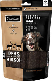 Produktbild von Chewies Fleischstreifen Trockenfleisch Reh und Hirsch für alle Altersstufen 3 x 150 g - 3 x 150 g