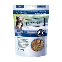 Produktbild von Chewies Lucky Bits Hundeleckerli Flussbarsch & Huhn Adult getreidefrei ohne Zucker 100 g - 100 g