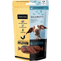 Produktbild von Chewies SALAMETTI Belohnungssnack Huhn und Lachs Monoprotein für alle Altersstufen 8x200g