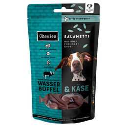 Produktbild von Chewies Salametti Kausnack Wasserbüffel und Käse mit hohem Fleischanteil 60 g