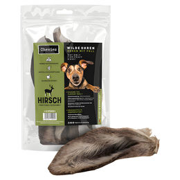 Produktbild von Chewies Wilde Ohren mit Fell aus Hirsch Monoprotein Naturkauartikel 2 Stück