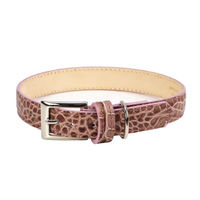 Produktbild von Chiccheria Hunde-Halsband aus Leder in Kroko-Optik Rosé 32-40 cm