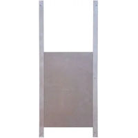 Produktbild von Chick'A Aluminium-Slide und Aluminium-Klappe für Hühnerställe in Silber und Grau Größe M