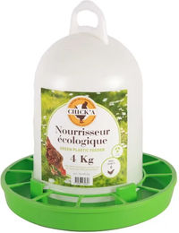 Chick'A Bio Futterautomat für Hühner und Wachteln weiß-grün 4 kg – Bild 1 von 4