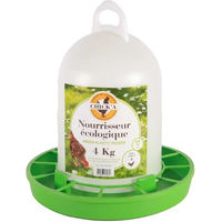 Produktbild von Chick'A Bio Futterautomat für Hühner und Wachteln weiß-grün 4 kg