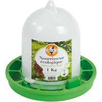 Produktbild von Chick'A Bio Futterautomat für Hühner und Wachteln weiß-grün aus Kunststoff 1 kg