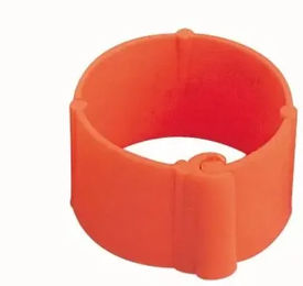 Produktbild von Chick'A Clip-Ring für Hühner 8 mm Orange aus Kunststoff