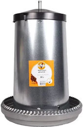 Produktbild von Chick'A Emaillierte Trichter-Futterkrippe für Geflügel aus Metall in Grau/Silber - 25 l