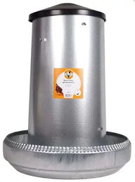 Produktbild von Chick'A Emaillierte Trichter-Futterstelle aus Metall für Geflügel Silber