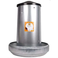 Produktbild von Chick'A Emaillierte Trichter-Futterstelle aus Metall für Geflügel Silber