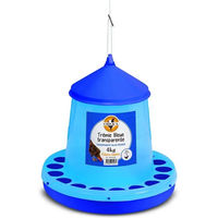 Produktbild von Chick'A Futterautomat für Hühner aus Kunststoff mit blau-transparentem Trichter 4 kg - 4 kg