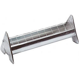 Chick'A Futtertrog aus Edelstahl mit Gitter in Silber 50x11cm – Bild 1 von 2