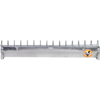 Produktbild von Chick'A Futtertrog aus verzinktem Metall für Geflügel und Hühner in Silber