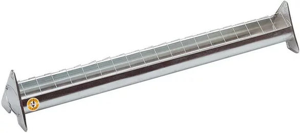 Chick'A Futtertrog für Geflügel aus verzinktem Metall mit beweglichem Gitter – Bild 1 von 2