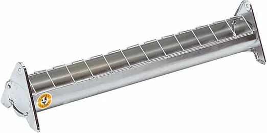 Chick'A Futtertrog für Geflügel aus verzinktem Metall mit beweglichem Gitter – Bild 1 von 2