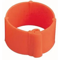 Produktbild von Chick'A Geflügelclipringe für Hühner aus Kunststoff, Orange, 16mm Durchmesser, 100 Stück