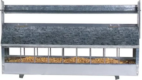 Chick'A Geflügelfutterautomat aus verzinktem Metall mit drehbarem Rolldach für 15 Hühner 4,2 Liter - 4,2 l – Bild 1 von 3
