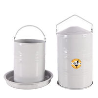 Produktbild von CHICK'A Geflügeltränke aus Metall für Hühner 5 l Grau - 10 l