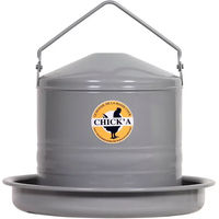 Produktbild von Chick'A Geflügeltränke aus Metall Grau für Hühner - 10 l