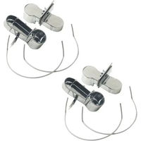 Produktbild von Chick'A Kaninchentränke aus Aluminium für Kleintiere mit Befestigungsplatte und Halterungsstange Silber 4er Set