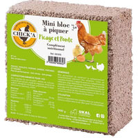 Produktbild von CHICK'A Mini-Pickblock Mineralstein für Huhn Taube und Pute 900 g - 0,9 kg