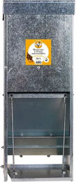 Chick'A Schädlingssicherer Hühnerfutterautomat aus verzinktem Metall mit Trichter 30 Liter Silber - 30 l – Bild 1 von 3