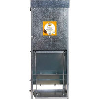 Produktbild von Chick'A Schädlingssicherer Hühnerfutterautomat aus verzinktem Metall mit Trichter 30 Liter Silber - 30 l
