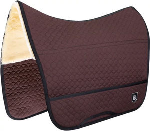 CHRIST Dressur Schabracke Champ für Iberica Plus mit echtem Lammfell in Braun für Warmblut – Bild 1 von 6