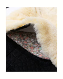 Christ Fellsattel Basic Plus Lammfell Bareback-Sattel für Warmblut in Anthrazit – Bild 1 von 4